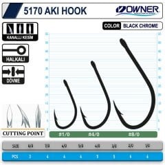 Owner 5170 Aki Hook Black Chrome İğne