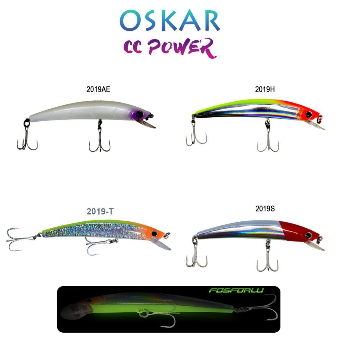 Oskar  CC Power 11cm Maket Balık 11gr Fosforlu