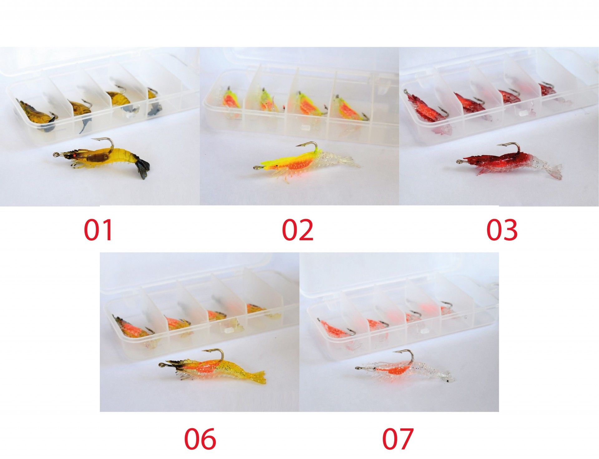 Captain 3062 Silikon Karides 5.5cm Suni Yem 5'li Kutu