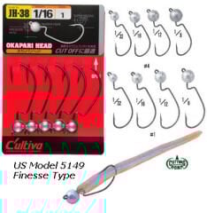 Cultiva 11590 Okappari Head Lrf Jighead