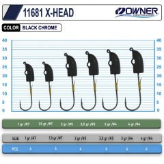 Cultiva 11681 X-Head Lrf Jighead