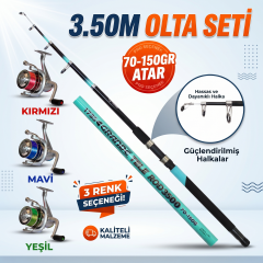 Captain Grande 3.50m Olta Kamışı ve Cnocker 6000 Misinalı Olta Makinesi Seti