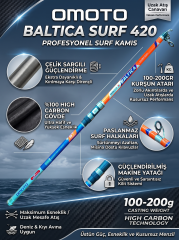 OMOTO Baltica 4.20m Surf Kamış ve BAWRA Galata 60 Mega Balık Av Seti (Kovalı & Çantalı)
