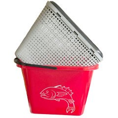 Barracuda Süzgeçli Balıkçı Kovası (Kırmızı)