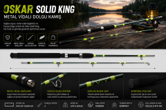 Oskar Solid King Metal Vidalı Dolgu Kamış 180cm