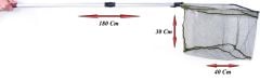 6705-Kepçe 2 Parça 180cm Teleskopik Kepçe 40x30cm Tor