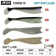 Jinza Hawk Yukon 100 mm 6 gr Silikon Balık 6 Adet