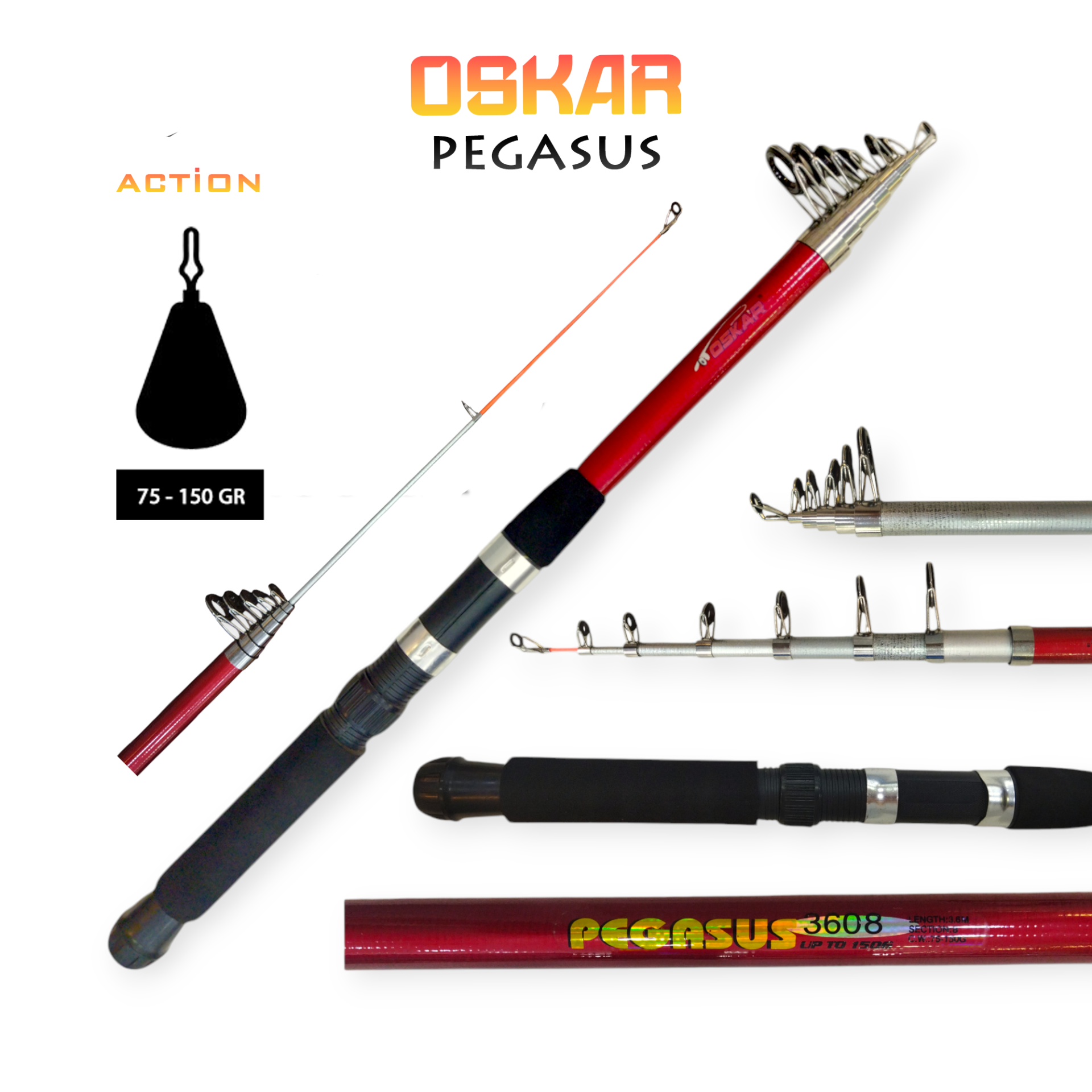 Oskar Pegasus Olta Kamışı 300cm 75-150g