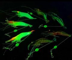 5222 Fosforlu Glow Silikon Karides 8cm.