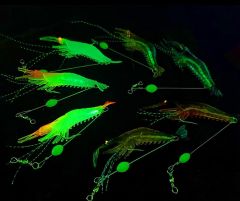 5225 Fosforlu Glow Silikon Karides 8cm.