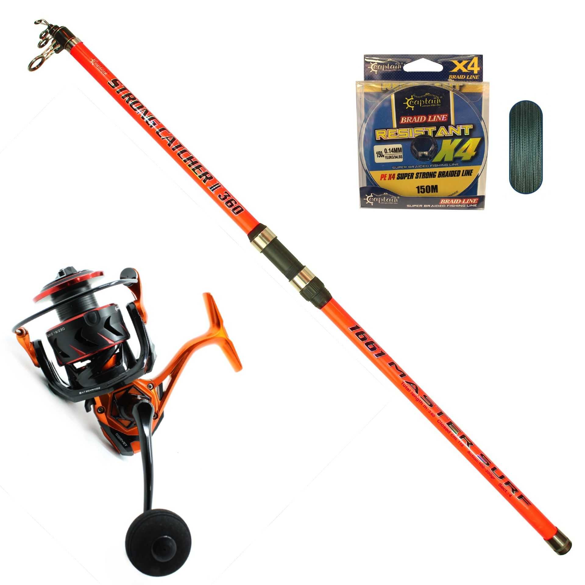 1661390- Tele Surf Kamış ve Makina Olta Seti 390CM.